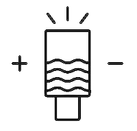 Pictogram anodiseren aluminium in elektrolytisch bad