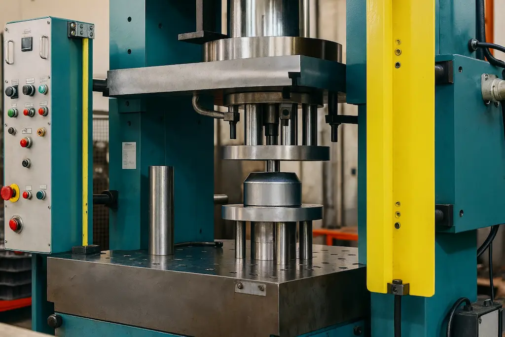 Hydraulische pers voor dieptrekken van metaal bij TOS