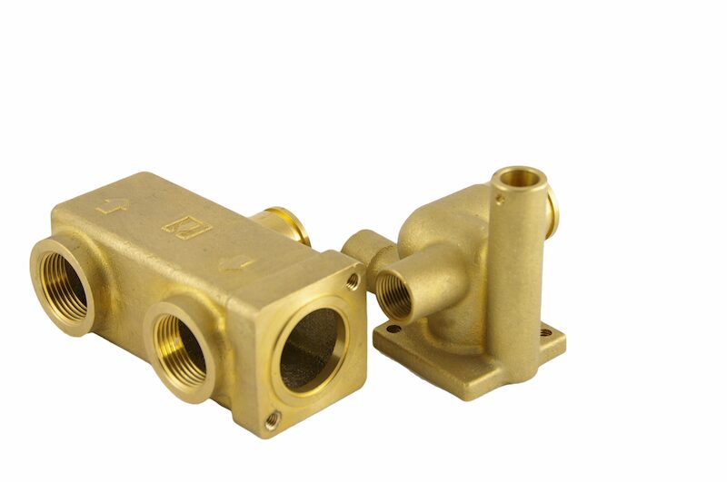 Messing gegoten onderdelen met schroefdraad voor leiding- en vloeistofsystemen